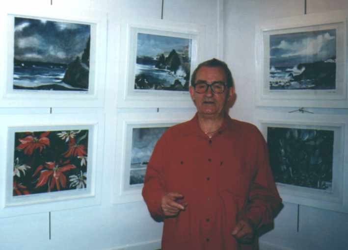 Franz Ortner bei einer Ausstellung in Ste-Genéviève-des-Bois